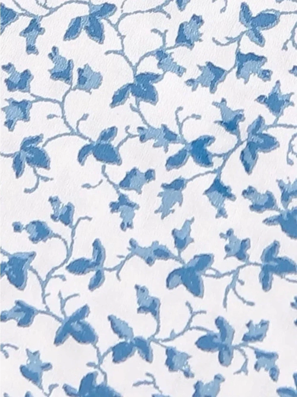 Laura Ashley Queen Sheet Set NWT Blue White Floral Vine 100% Cotton Sateen 300TC